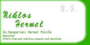 miklos hermel business card